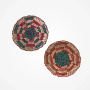 Handmade Straw Plate-8 inch - طبق صغير عزف لتقديم المكسرات-ملون